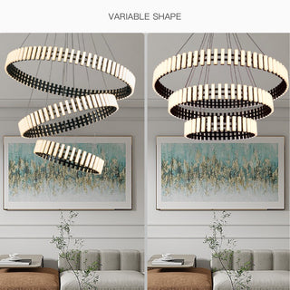 Modern Luxury Simple Atmosphere Round Piano Key Chandelier