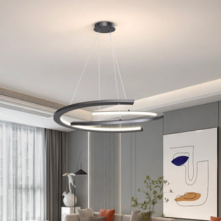 Simple Creative Spiral Semi-circular Chandelier