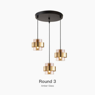 Glass & Brass Cluster Pendant Light