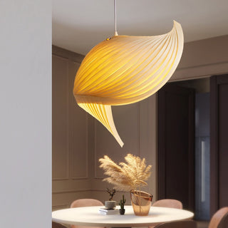 Conch Cluster Wooden Pendant Light