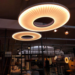 Ring Pleated Fabric UFO Chandelier