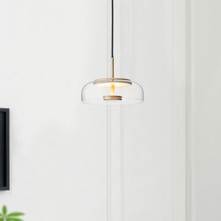 Minimalist Glass & Metal Pendant Light