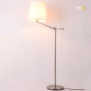 Classic Newton Adjustable Swing Arm Fabric Floor Lamp