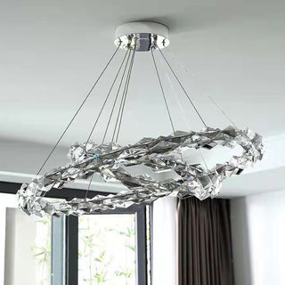 Crystal Ring Pendant Light, 1/2 Ring