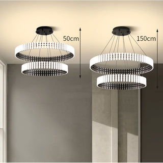 Modern Luxury Simple Atmosphere Round Piano Key Chandelier