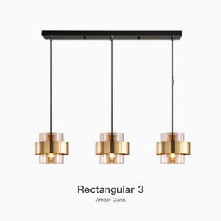 Glass & Brass Cluster Pendant Light