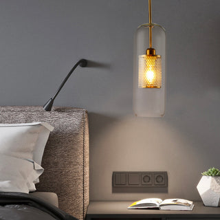 Glass & Metal Industrial Pendant Light