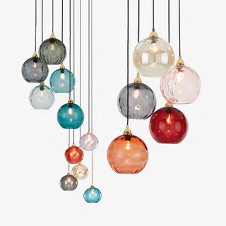 Water Ripple Cluster Pendant Light, 10 Morandi Color