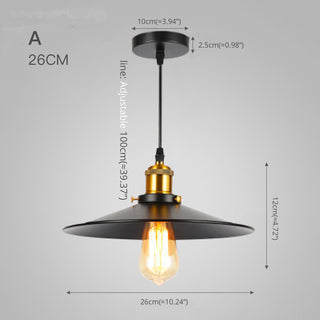 Industrial Black Pendant Light