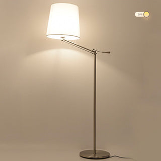 Classic Newton Adjustable Swing Arm Fabric Floor Lamp