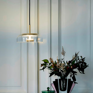 Minimalist Glass & Metal Pendant Light