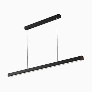 Minimalist Linear Pendant Light, Metal & Wood