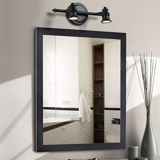 Black Mirror Front Vanity Wall Lamp, 2/3/4 Heads