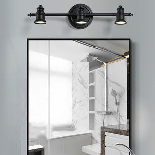 Black Mirror Front Vanity Wall Lamp, 2/3/4 Heads