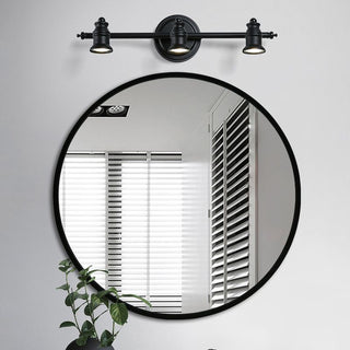 Black Mirror Front Vanity Wall Lamp, 2/3/4 Heads