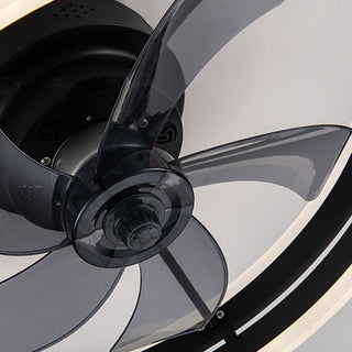 Black Double-layer Ceiling Fan with Light, 2 Color, 16"/20"