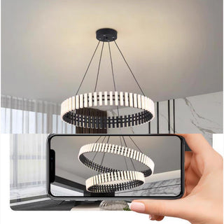 Modern Luxury Simple Atmosphere Round Piano Key Chandelier