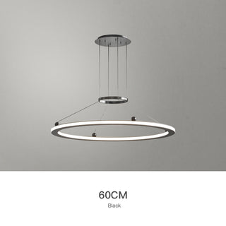 Simple Post-modern Ring Light Tube Chandelier