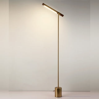 Linear Adjustable Floor Lamp, Metal & Wood