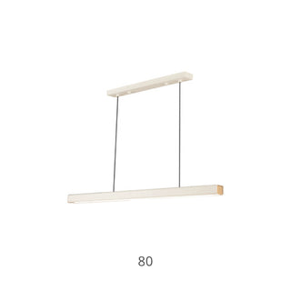 Minimalist Linear Pendant Light, Metal & Wood