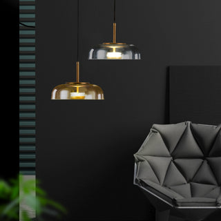 Minimalist Glass & Metal Pendant Light