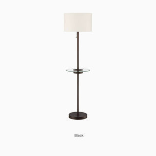 Nordic Style Glass Tray Fabric Floor Lamp