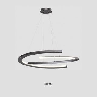 Simple Creative Spiral Semi-circular Chandelier