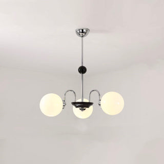 Chrome Retro Glass Bubble Chandelier