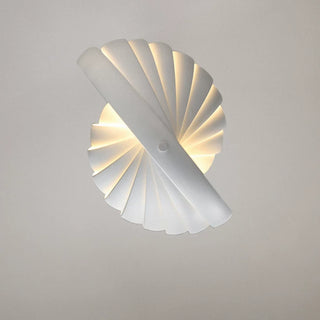 Modern Danish White Moon Ring Rotating Pendant Light