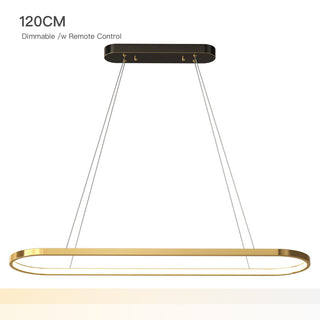 Minimalist Oval Gold Pendant Light