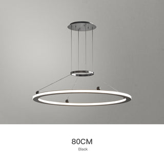 Simple Post-modern Ring Light Tube Chandelier