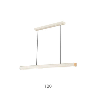 Minimalist Linear Pendant Light, Metal & Wood