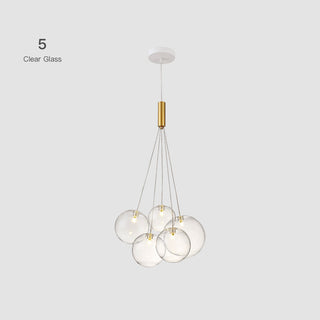 Glass Bubble Cluster Pendant Light, 3/5/9/15 Heads