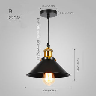 Industrial Black Pendant Light