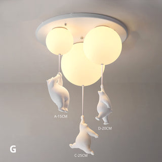 Balloon Bear Flush Mount Ceiling Light