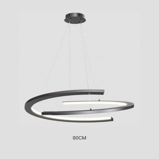 Simple Creative Spiral Semi-circular Chandelier