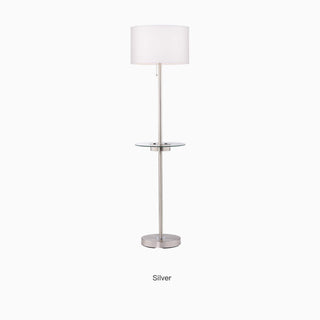 Nordic Style Glass Tray Fabric Floor Lamp