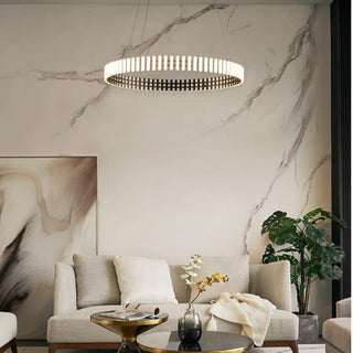 Modern Luxury Simple Atmosphere Round Piano Key Chandelier