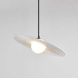 Water Ripple Straw Hat Post Modern Minimalist Art Pendant Light