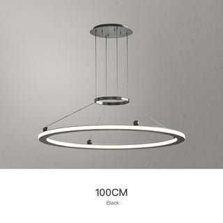 Simple Post-modern Ring Light Tube Chandelier