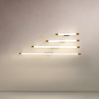 Minimalist Long Strip Acrylic Metal Wall Lamp Mirror Headlight