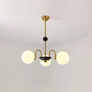 Chrome Retro Glass Bubble Chandelier