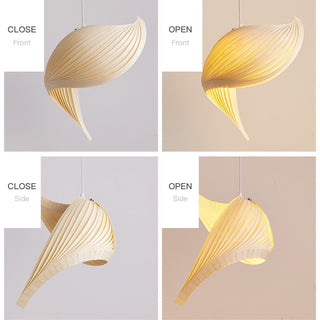 Conch Cluster Wooden Pendant Light