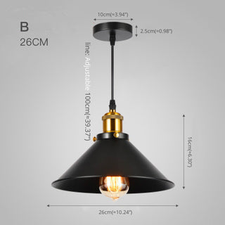 Industrial Black Pendant Light