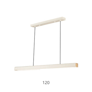 Minimalist Linear Pendant Light, Metal & Wood