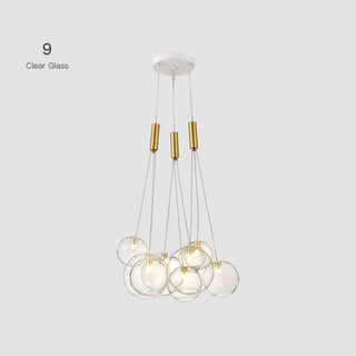 Glass Bubble Cluster Pendant Light, 3/5/9/15 Heads