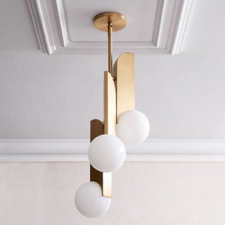 Metal Note Glass Ball Pendant Light