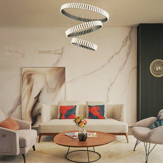 Modern Luxury Simple Atmosphere Round Piano Key Chandelier