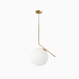 Simple Modern Frosted Glass Ball Golden Creative Pendant Lamp