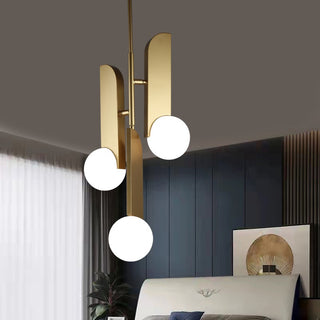 Metal Note Glass Ball Pendant Light